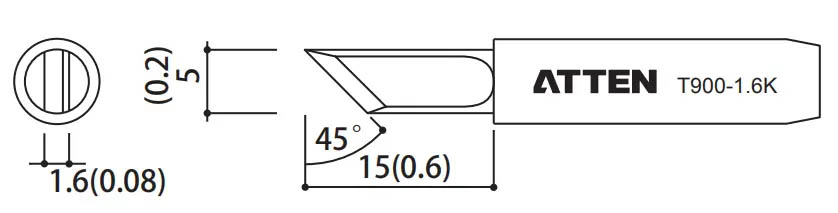 Наконечник для ST-60/80/965, ножевидный тонкий 5.0 х 15мм