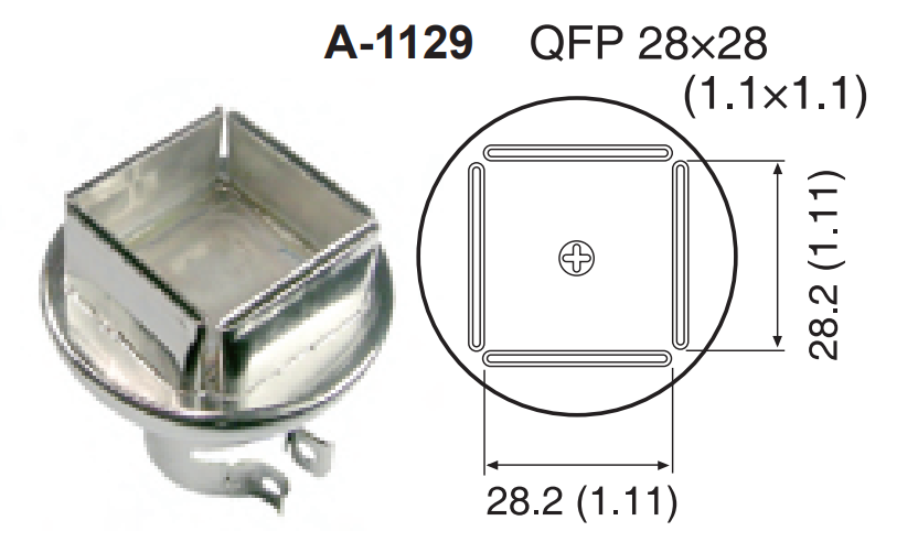 Насадка-сопло A1129, QFP 28х28мм