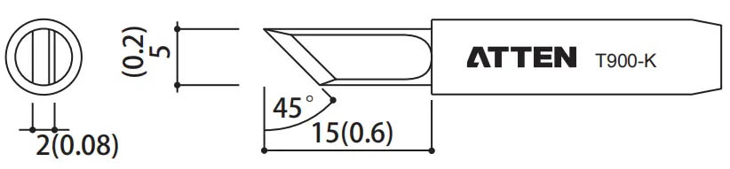 Наконечник для ST-60/80/965, ножевидный 5.0 х 15мм