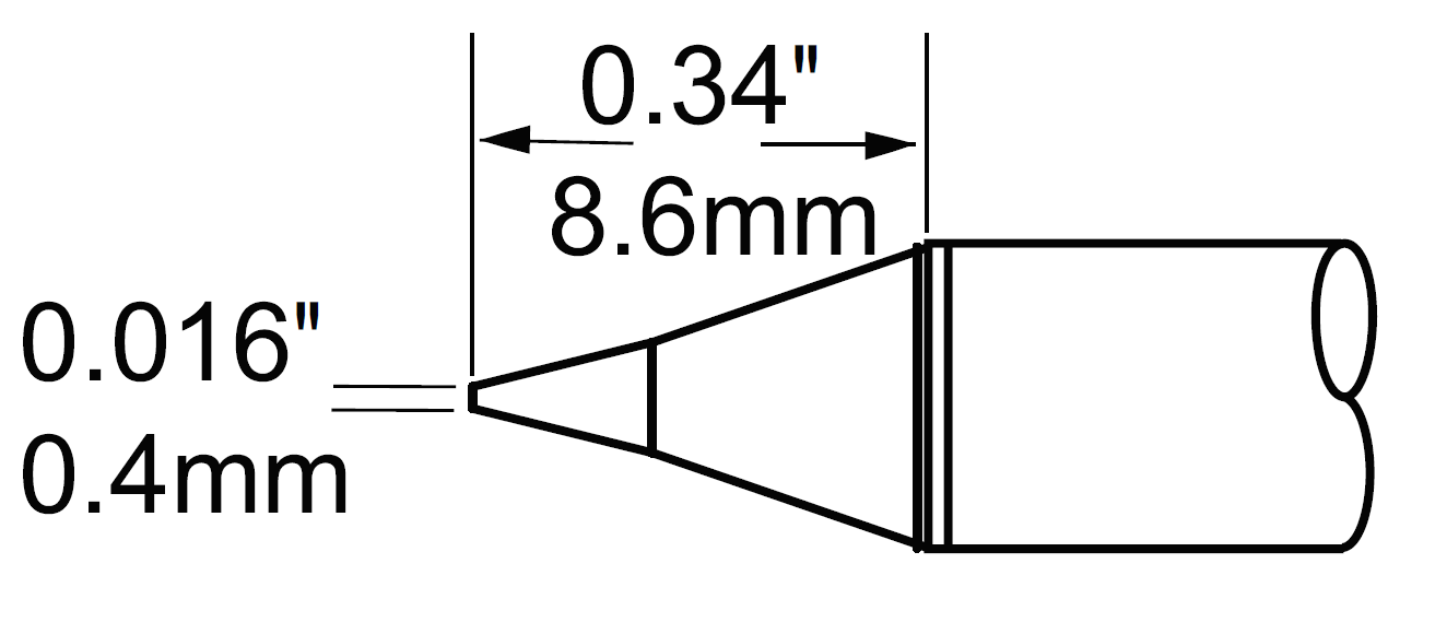 Картридж-наконечник для MFR-H1, конус 0.4х8.6мм