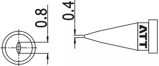 Наконечник для ST-100, клиновидный 0.8мм