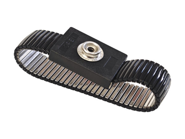 Антистатический браслет металлический EP-1115 регулируемый черный, без провода