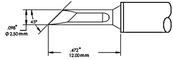 Картридж-наконечник для СV/MX, ножевидный 2.5мм (замена SMTC-8165V1)