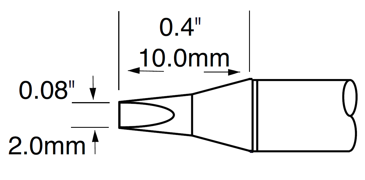 Картридж-наконечник для MFR-H1, клин 2.0х10мм