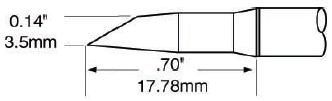 Картридж-наконечник для MFR-H1, миниволна удлиненная, 3.5х17.78мм