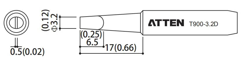 Наконечник для ST-60/80/965, клиновидный 3.2 х 17мм