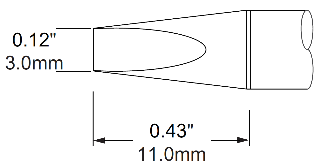 Картридж-наконечник для MFR-H1, клин 3.0х11мм, серия F