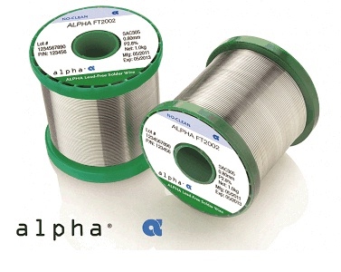 Припой трубчатый ALPHA FT-2002, 1.0мм, катушка 0.5кг (SN63/PB37, 1.4% флюс, ORL0)