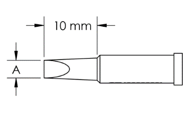Наконечник GT4, клин, 1.0X10.0MM, 40град.