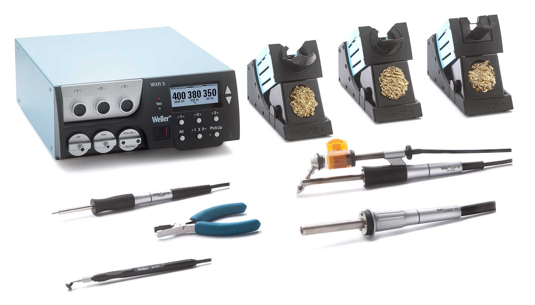 Паяльная станция Weller WXR 3030, 600Вт, три канала (WXR 3, WXDP 120, WXHAP 200, WXP 65, WVP)