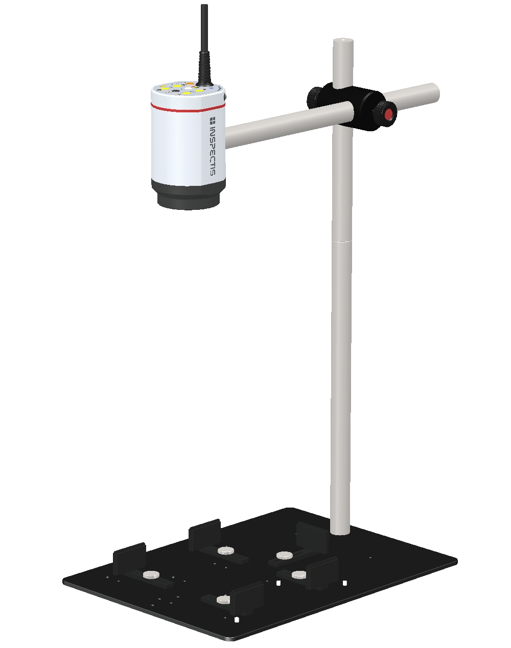 Штатив настольный, с одной штангой, для микроскопа с РД 500мм, увеличенное основание с держателем пл