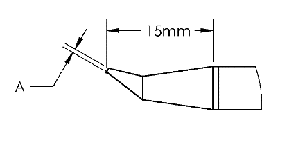Картридж-наконечник GTC, конус изогн. RCH,0.5X15.0MM