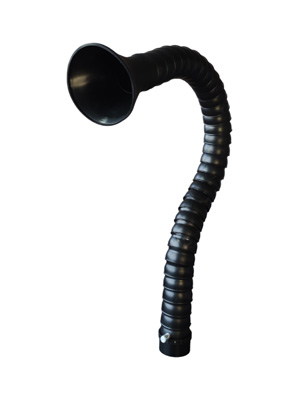 Дымоприемник гибкий SY 75мм х 1,29м c раструбом-воронкой и регулятором потока