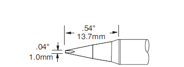 Наконечник для PS900, клин удлиненный 1.0х13.7мм, серия T