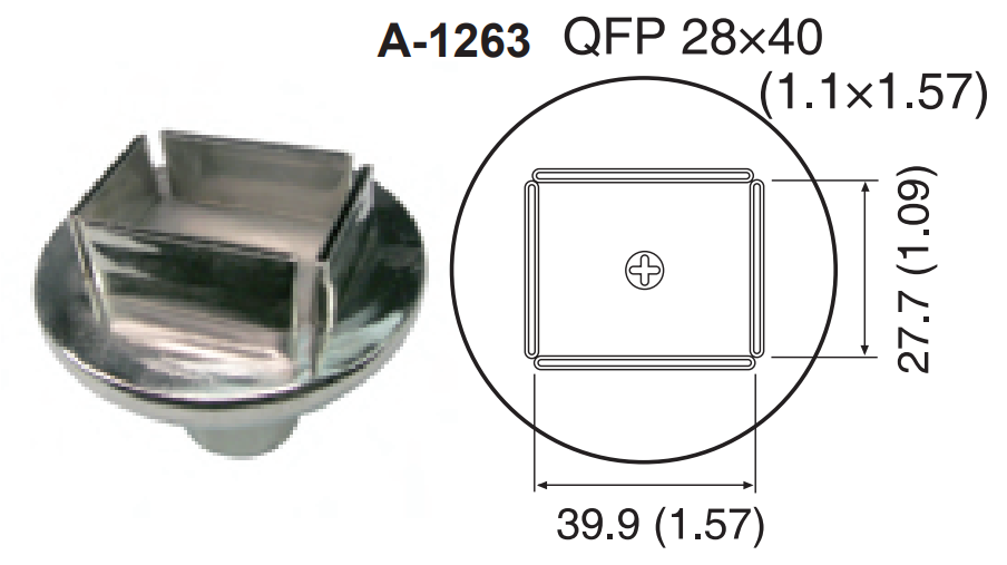 Насадка-сопло A1263, QFP 28x40мм