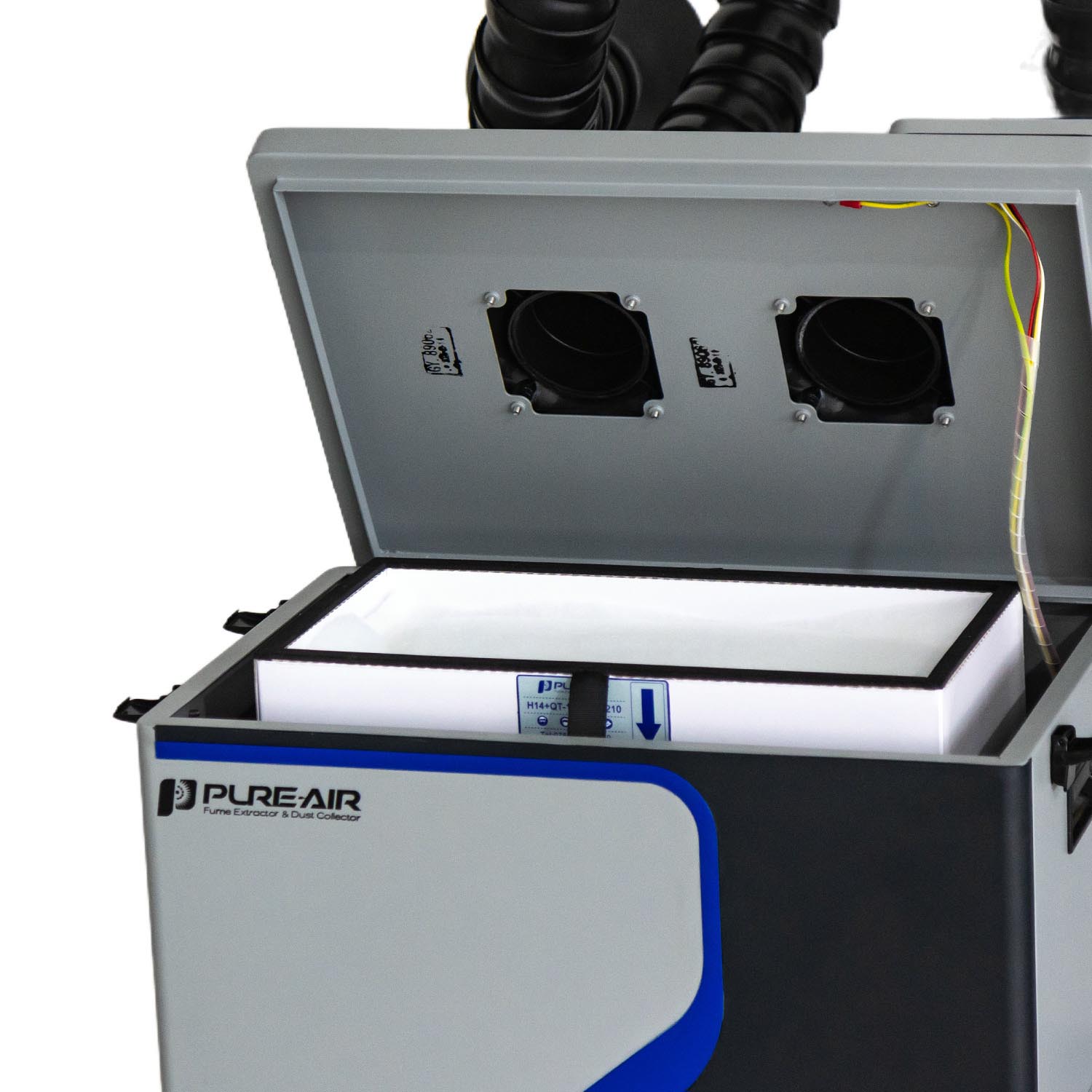 Дымоуловитель PURE-AIR PA-F350D с дымоприемниками 2х75мм