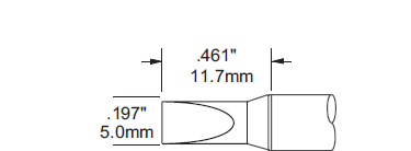 Наконечник для PS900, клин 5.0х11.7мм, серия T