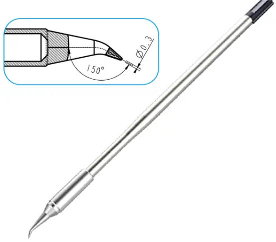 Картридж-наконечник для ST-1509-130, конус изогнутый 0.3мм