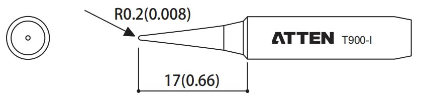 Наконечник для ST-60/80/965, конус 0.4 х 17мм