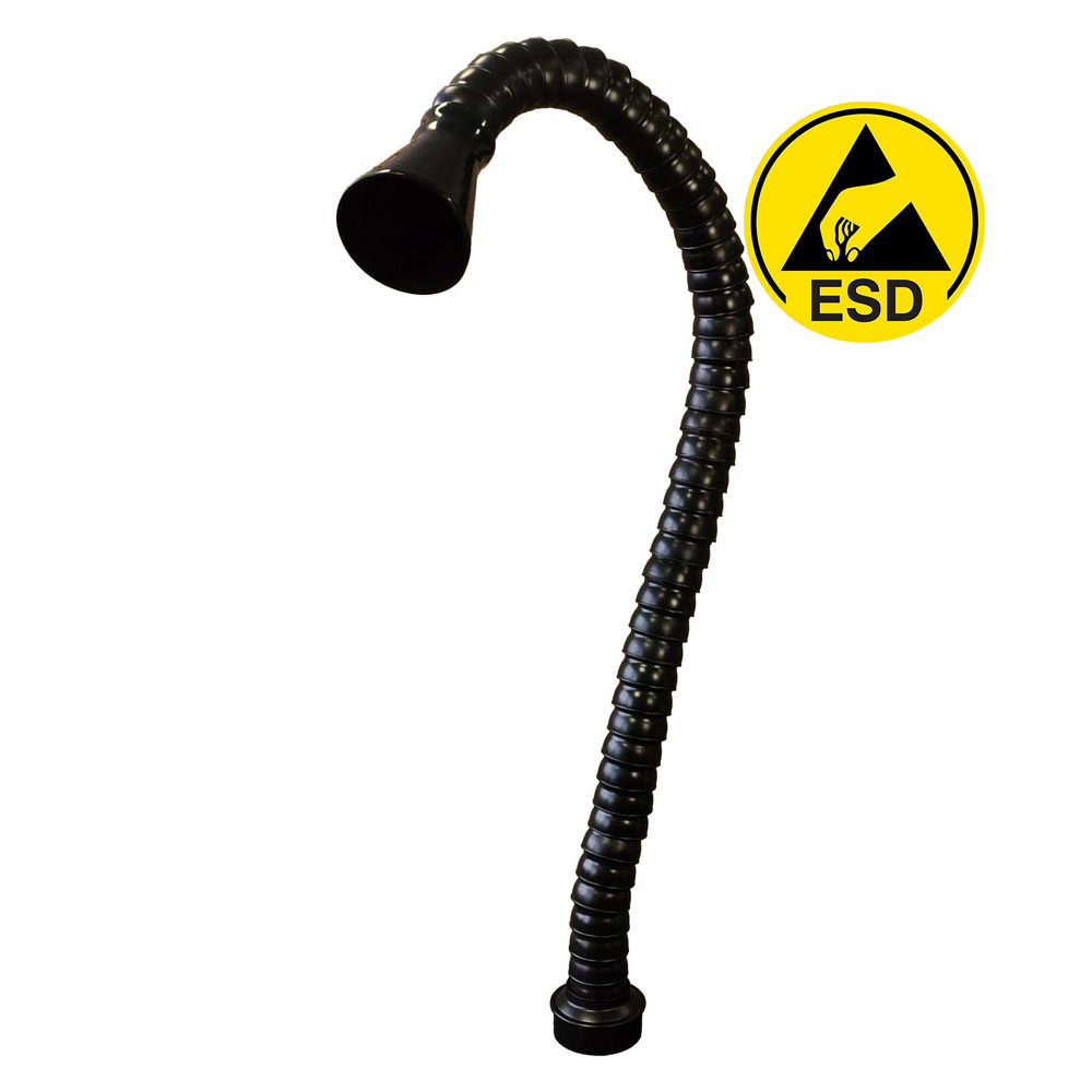 Дымоприемник антистатический гибкий 50мм х 1,28м с раструбом - воронкой