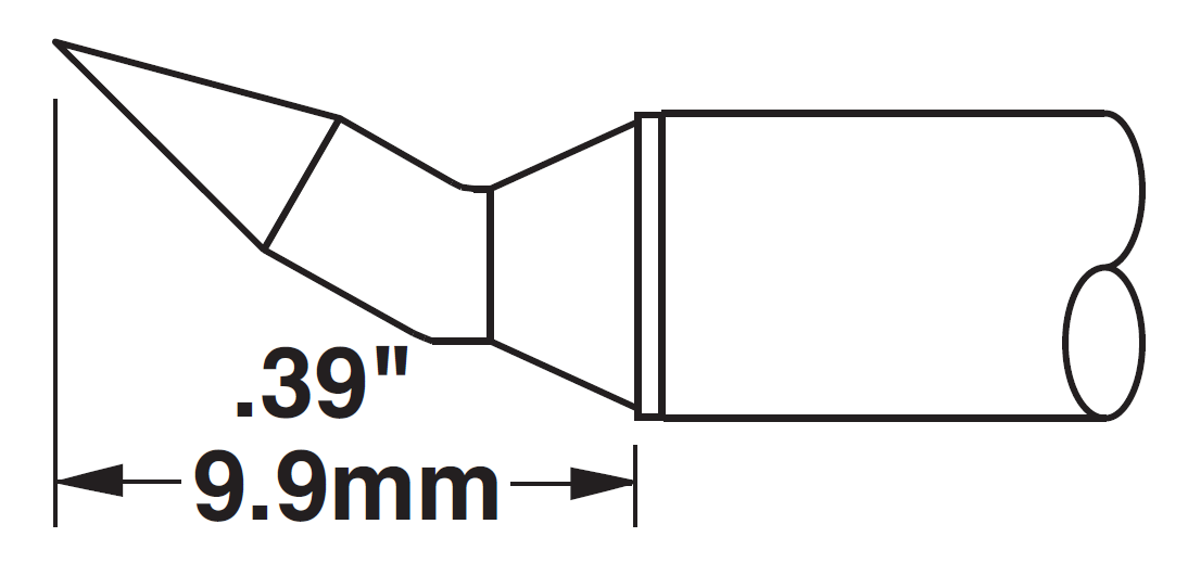Картридж-наконечник для СV/MX, клин изогнутый 1.78х9.9мм (замена STTC-598)