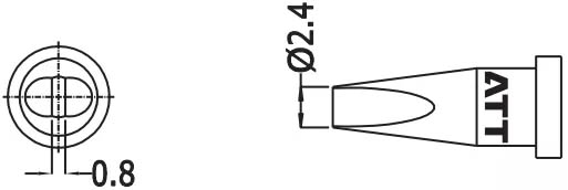 Наконечник для ST-100, клиновидный тонкий 2.4мм
