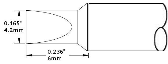 Картридж-наконечник для СV/MX, клин 4.2х6.0мм, серия 9
