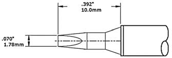 Картридж-наконечник для СV/MX, клин 60° 1.78мм (замена STTC-837LL)