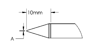 Картридж-наконечник GTC, конус, 0.5X10.0MM
