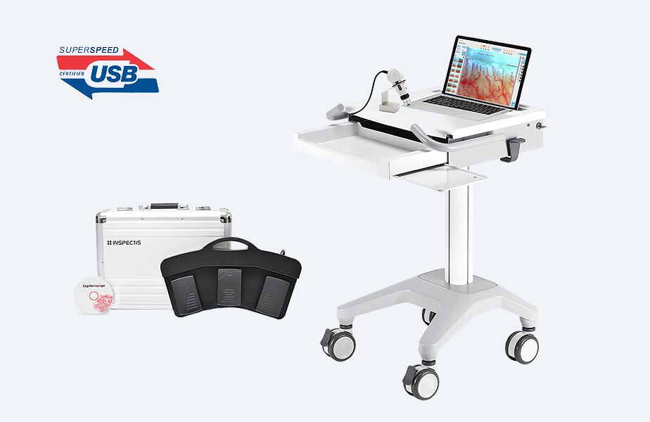 Комплект капилляроскопа INSPECTIS CAP-4 (ПО версии Pro, ПК, стойка)