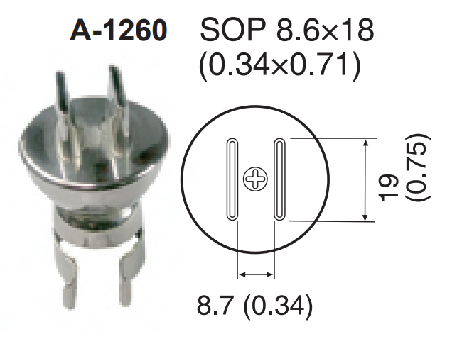 Насадка-сопло A1260, SOP 8.6х18мм