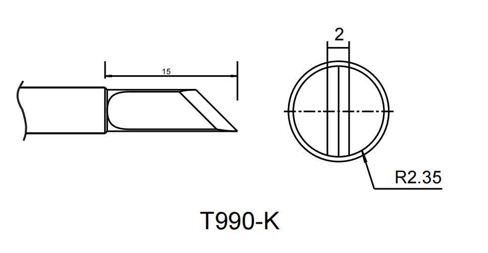 Картридж-наконечник для ST-909, ножевидный 4.7 мм