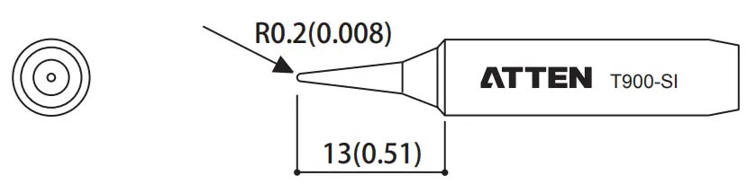 Наконечник для ST-60/80/965, конус 0.4 х 13мм