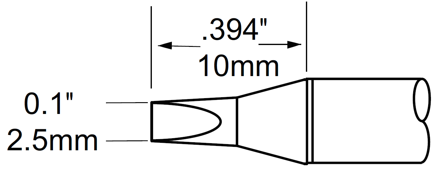 Картридж-наконечник для MFR-H1, клин 2.5х10мм