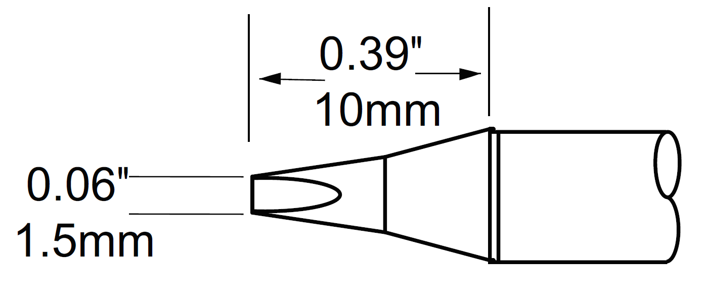 Картридж-наконечник для MFR-H1, клин 1.5х10мм