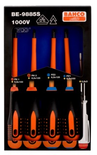 Набор отверток 1000 V со сменными вставками PH,PZ, шлиц