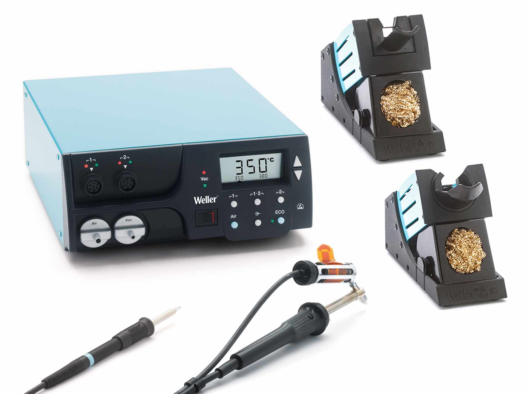 Паяльная станция Weller WR 2002 Set, 300Вт, два канала (WR 2, WP 80, DSX 80)