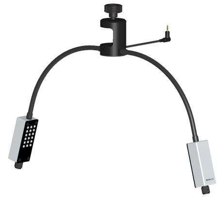 Подсветка точечная, двойная, на гибком кронштейне, LED, диммер