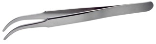 Пинцет TL 2AB-SA с плоскими изогнутыми кончиками