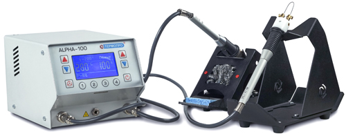 Паяльная станция АЛЬФА102-АТ с паяльником 100Вт и обжигалкой