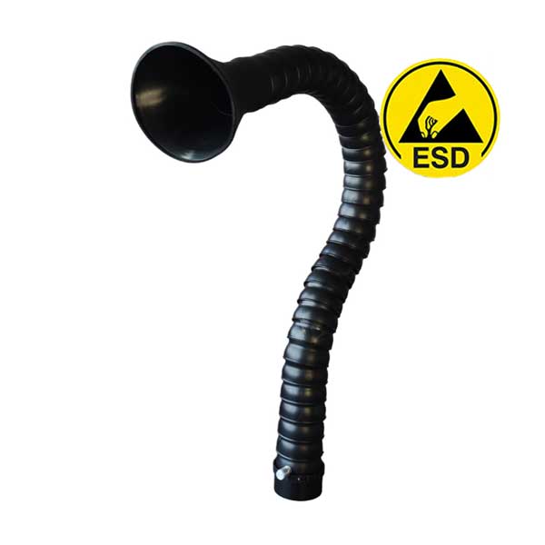 Дымоприемник антистатический гибкий FC 75мм х 1.36м с раструбом - воронкой и регулятором