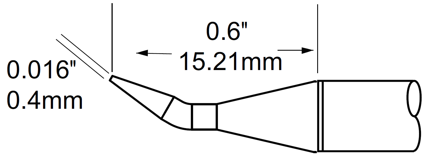 Картридж-наконечник для MFR-H1, конус изогнутый 0.4х15.21мм