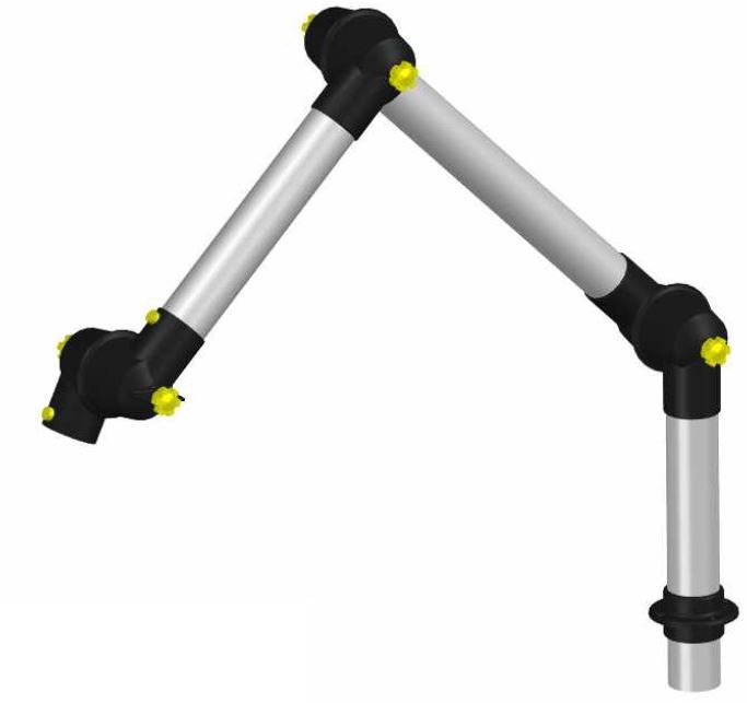 Дымоприемник 3- секционный 50-350-375-275мм антистатический настольный (без раструба)