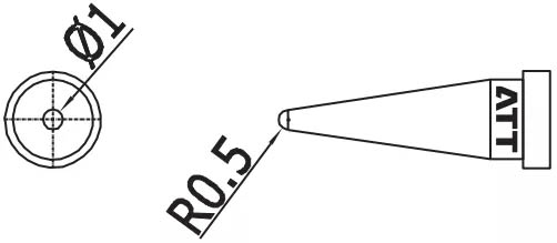 Наконечник для ST-100, конус 1.0мм