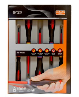 1000В Набор отверток 5шт: Шлиц 3шт-Pz1-Pz2