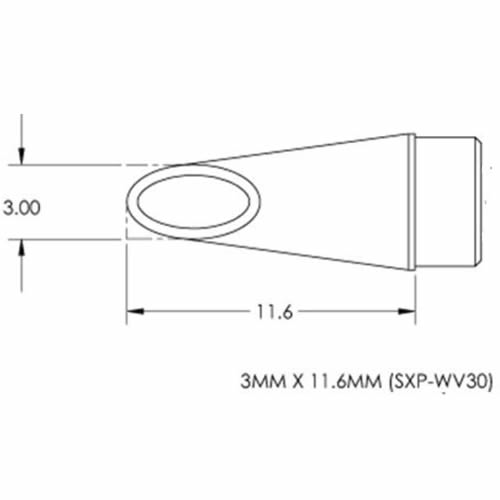 Картридж-наконечник для MFR-H1, вогнутая миниволна 3.0х11.6мм
