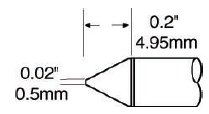 Картридж-наконечник для MFR-H1, конус 0.5х4.95мм