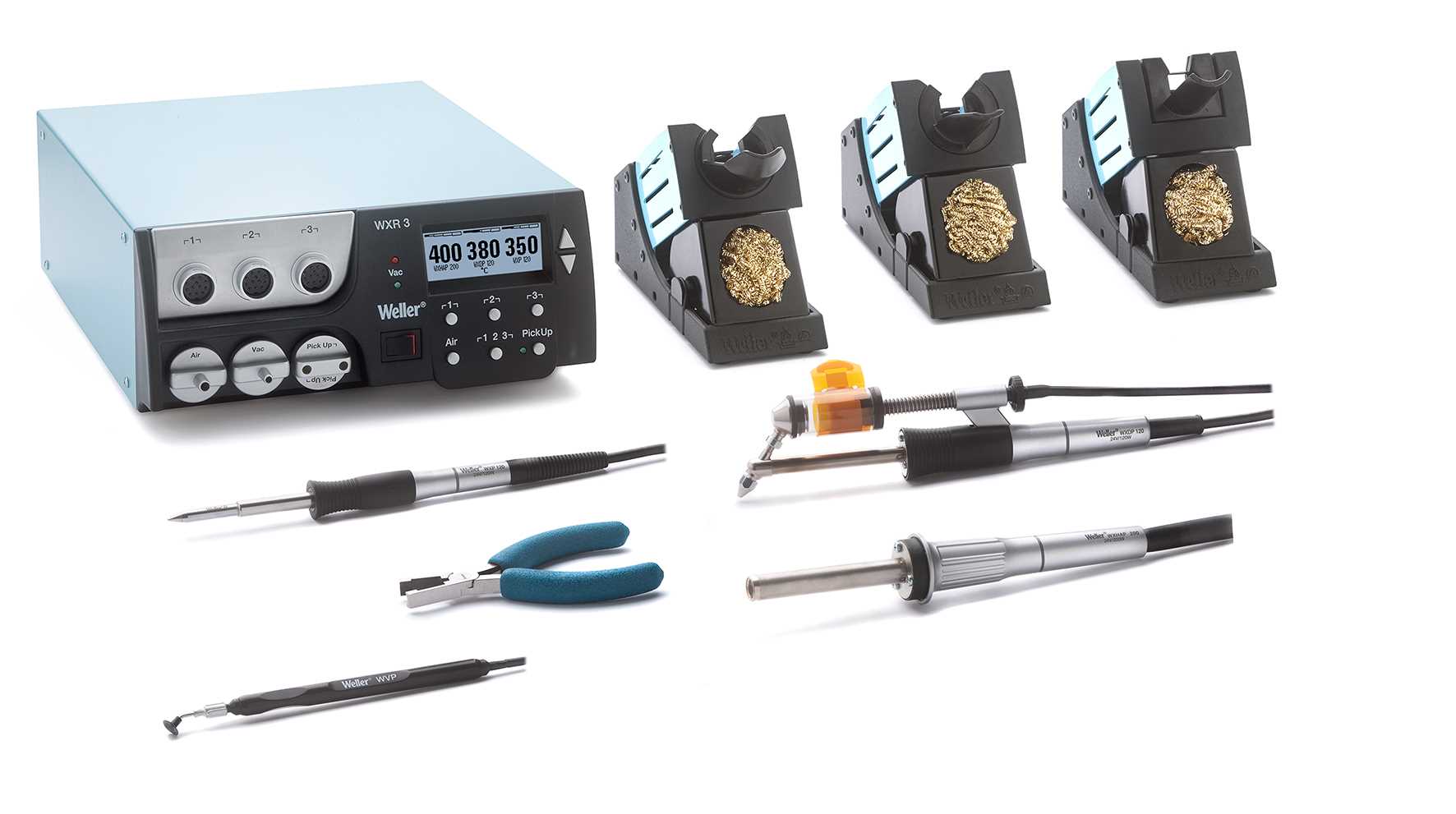 Паяльная станция Weller WXR 3031, 600Вт, три канала (WXR 3, WXDP 120, WXHAP 200, WXP 120, WVP)