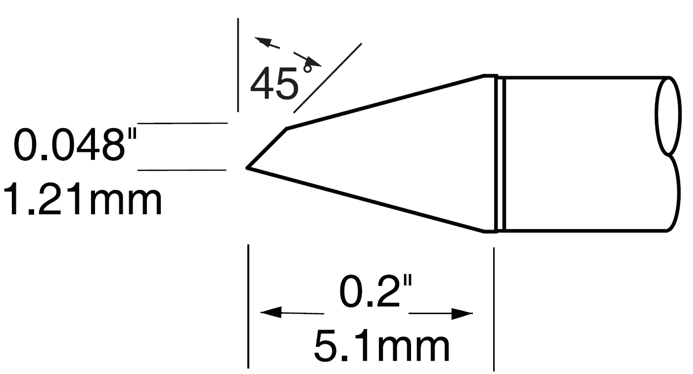 Картридж-наконечник для MX-UF, микроволна, 1.2х5.0мм, серия 7