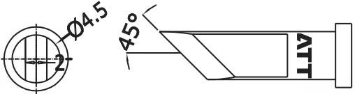 Наконечник для ST-100, ножевидный тонкий 4.5 мм